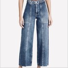 frame wide leg cropped dark wash jean 29 — photo 2
