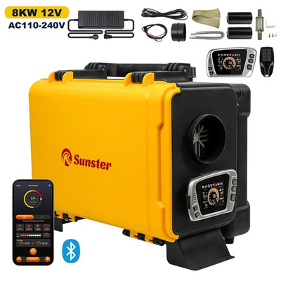 #ad 8KW Diesel Air Heater TOOLBOX 12V 110v Bluetooth APP Diesel heater for Car RV $139.00