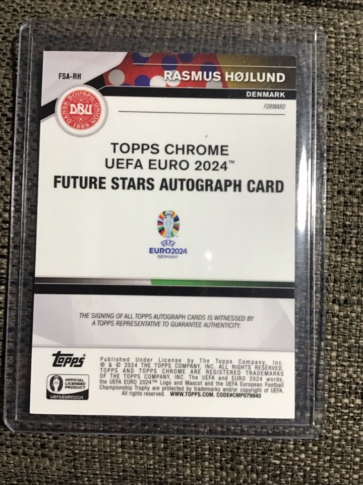 2024-25 Topps Chrome UEFA RASMUS HOJLUND #184 Toppsfractor /52 ManU