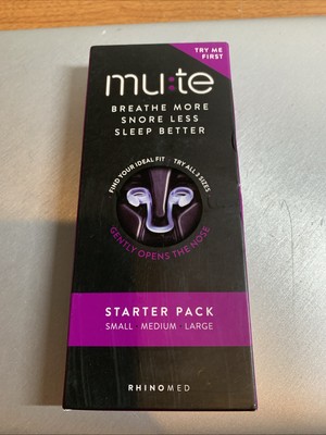 Mute Snoring Device Trial Pack Nasal Breathing Snore Less Rhinomed Open Box