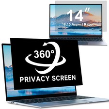 ZOEGAA 4-way 360 Laptop Privacy Screen For 14 Inch 16:10 Computer, ... Fast