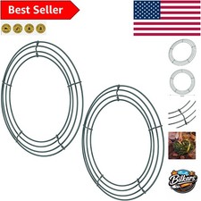 Rustic Green 2 Pack Wreath Frames - Versatile 12 Inch Holiday Decor Supplies