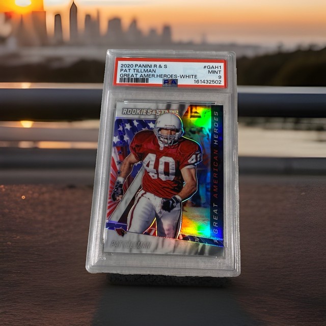 2019 Panini R&S Great American Heroes Pat Tillman White Holo Graded PSA 9 Pop 6