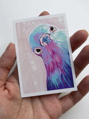 ACEO Giclée Print | Neon Pidge | Signed by Artist - Image 1 of 4
