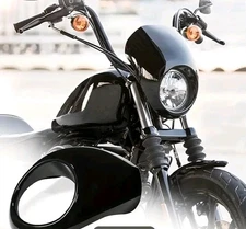  Headlight Cowl Fairing  For Harley Davidson Sportster Dyna Black Plastic 