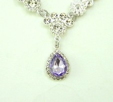 Amethyst Pendant With Nice Silver Necklace