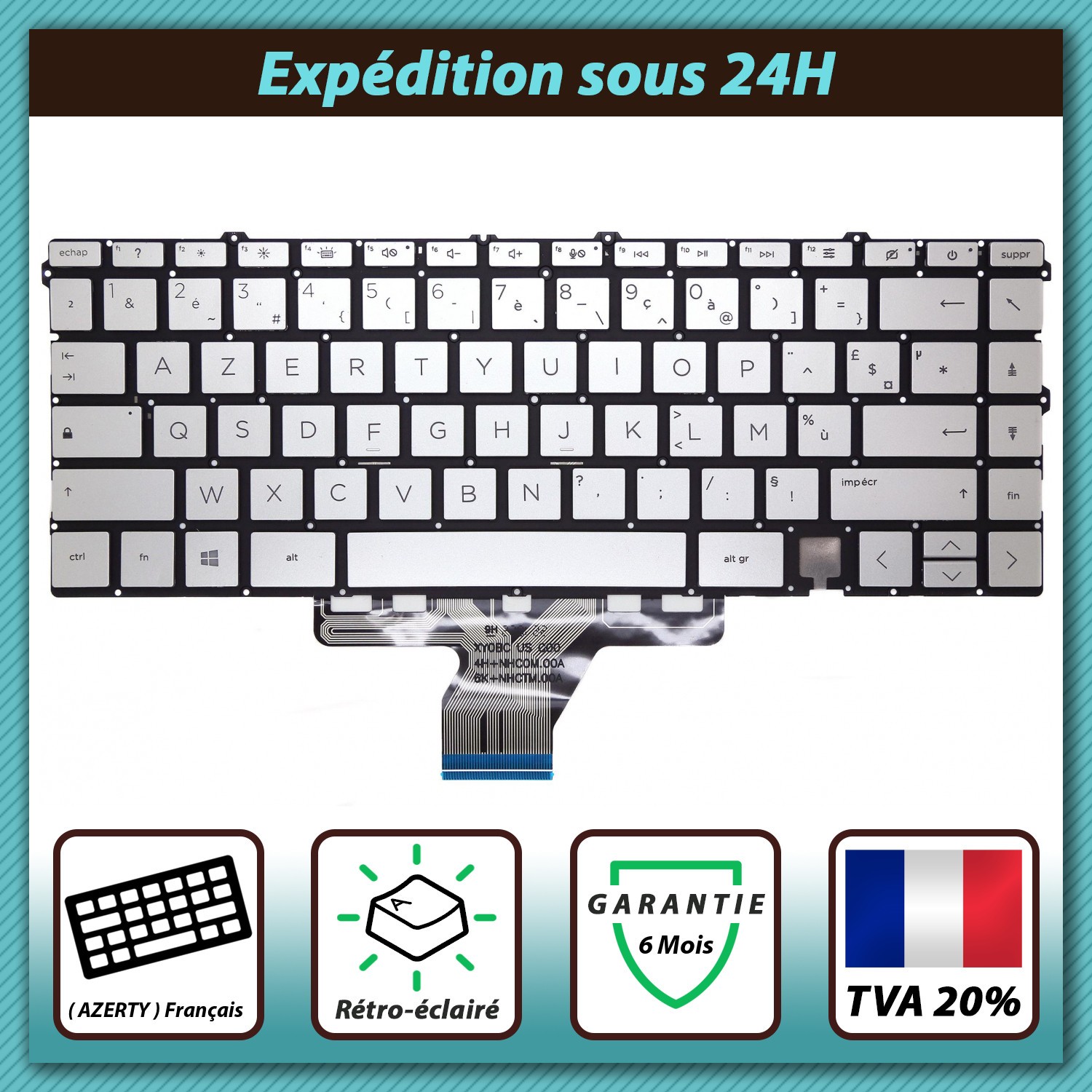 Clavier français AZERTY HP Envy 13 avec écran tactile et autonomie 12h pour graphiste