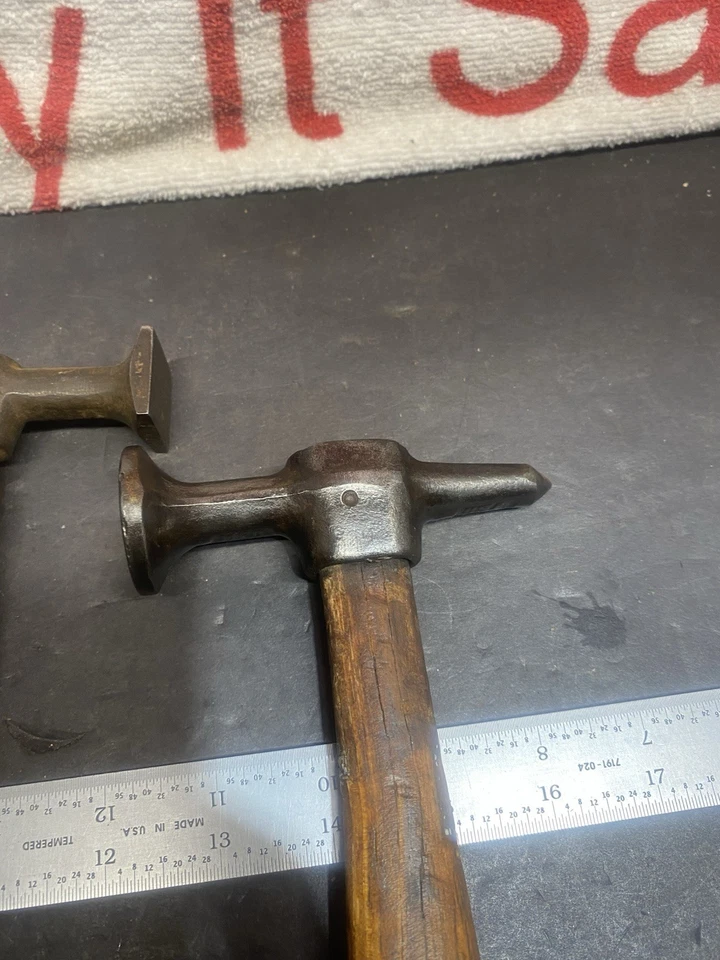 Herramientas martillos de chapa de carrocería automática vintage Plumb 1424 1428 Foto 3 de 4
