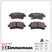 Zimmermann 24421.170.1 Bremsbelagsatz, Scheibenbremse