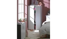 Pod 2 Door Short Wardrobe White Storage Organiser Bedroom Furniture
