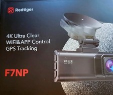 Dash Camera- Red Tiger F7NP 4k front rear dash cam w/ GPS Brand new in box 