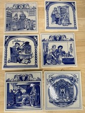 6 Vintage Delft Holland HandMade Pharmacy Apo...