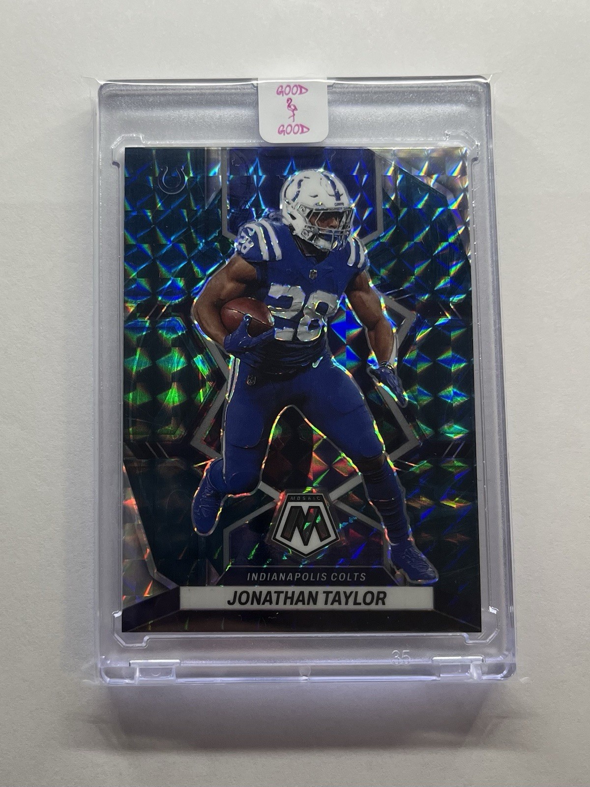 2022 Panini Mosaic - Jonathan Taylor #83 Genesis Mosaic Prizm