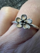 Authentic Genuine PANDORA Cherry Blossom Ring Size 54 Sterling Silver ALE 925