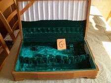 VTG ONEIDA LTD ANTI TARNISH SILVERWARE FLATWARE HOLDER STORAGE BOX CHEST CASE G