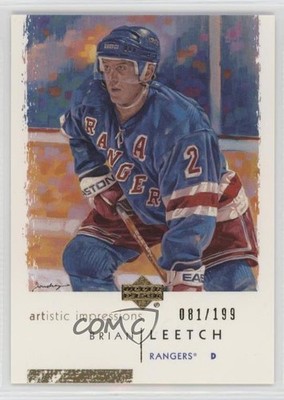 2002-03 Upper Deck Artistic Impressions Gold /199 Brian Leetch #60 HOF 4f5