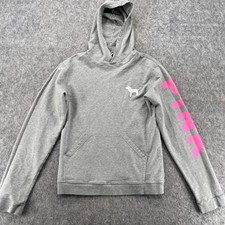 Victoria's Secret PINK Y2K Gray Sweatshirt Hoodie Love Pink M