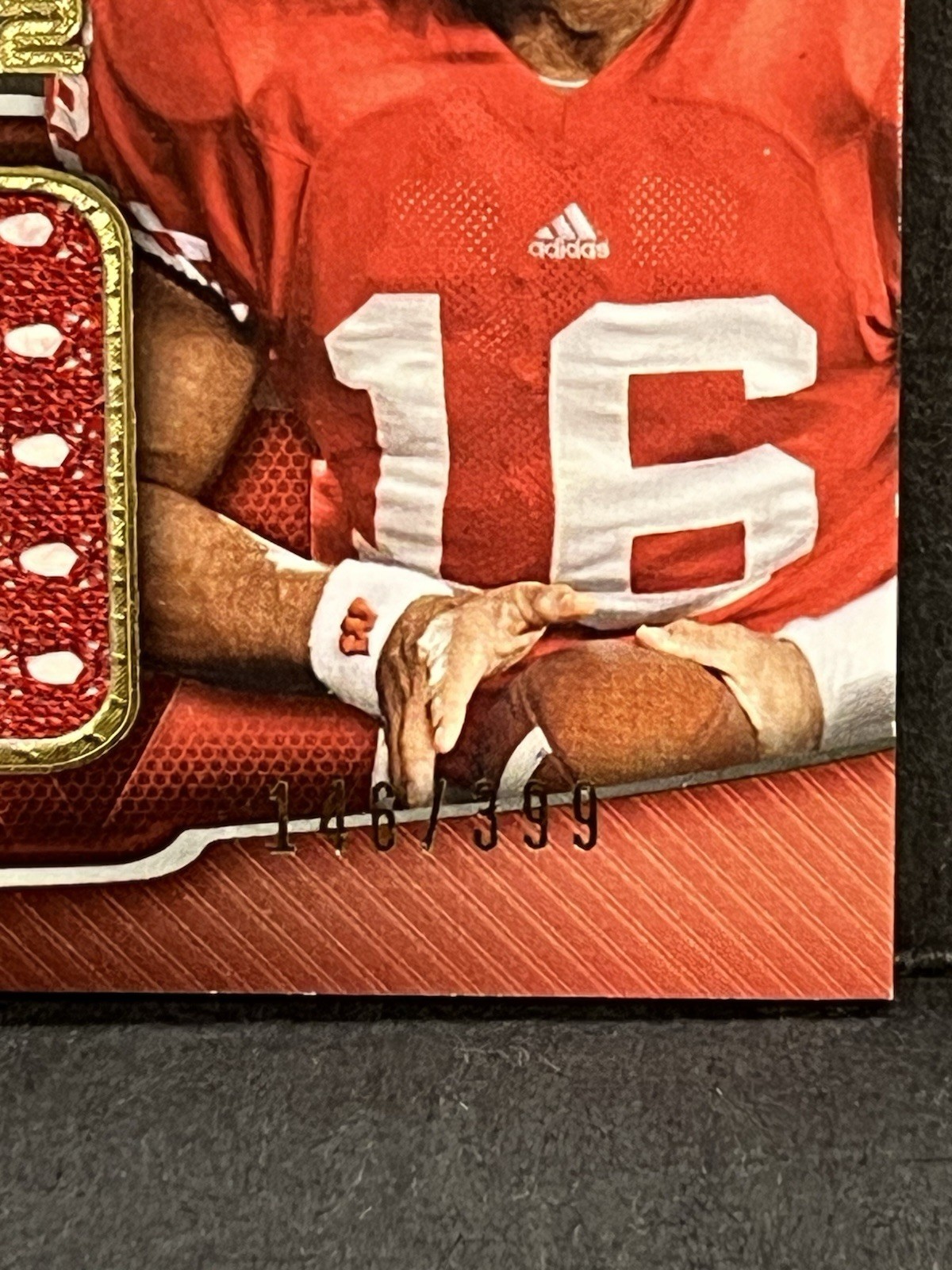 Russell Wilson Auto Game Used Patch Rookie  2012 Upper Deck /399 Wisconsin RPA view 3