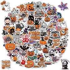 100PCS Halloween Stickers Bulk - Party Favors for Kids U,