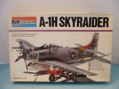 MONOGRAM 1/48 A-1H SKYRAIDER #5419 YEAR 1980