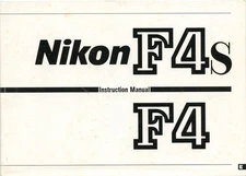 Original Instruction Manual for Nikon F4/F4S Camera