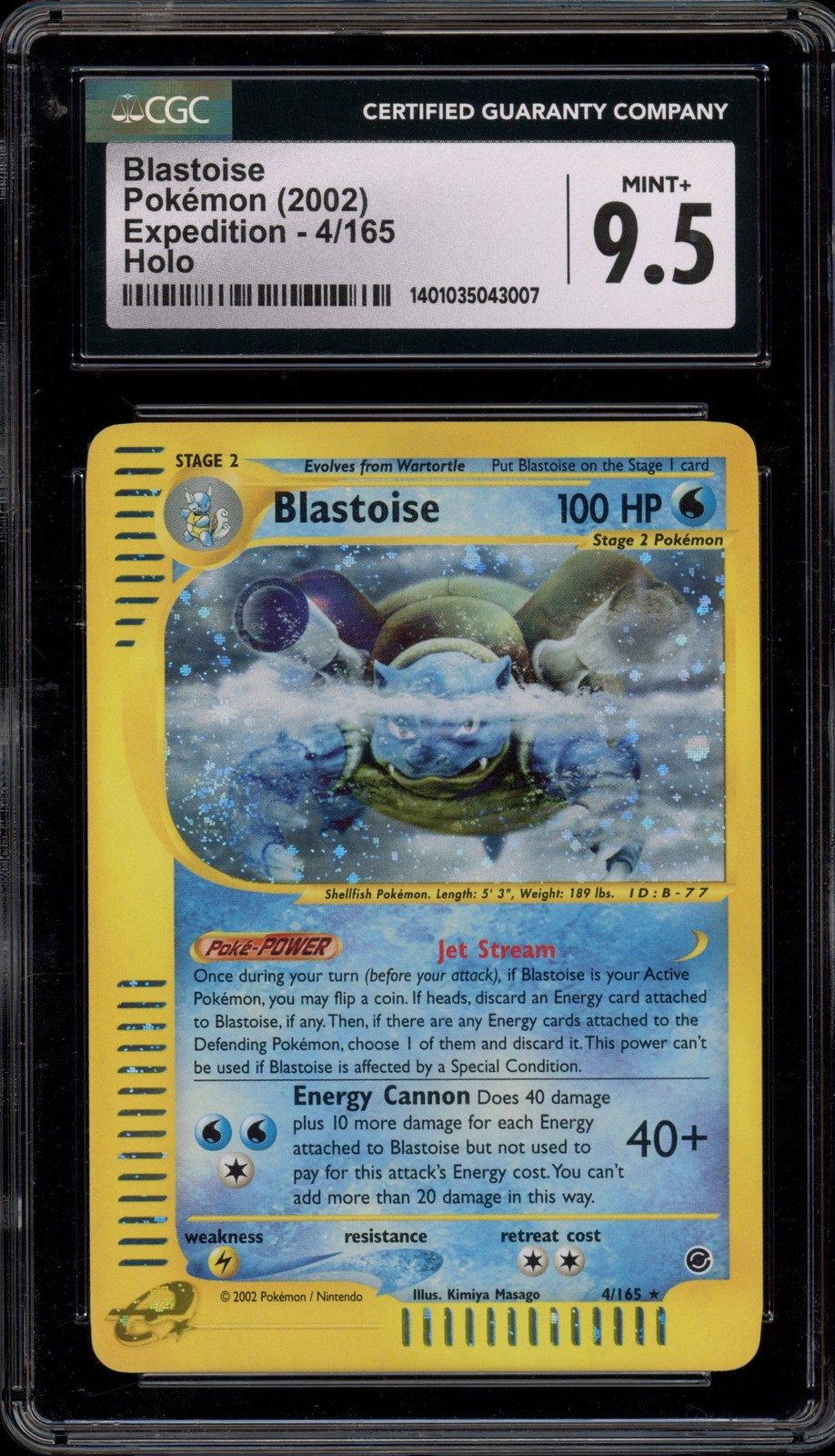Pokemon Blastoise Expedition Holo Rare #4 CGC 9.5
