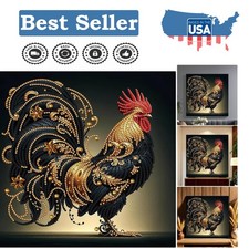 DIY 5D Rooster Diamond Painting Kit for Adults – Stunning Art Deco Decor