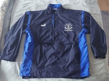Alter Everton FC Puma Windbreaker Gr. L Herren Pullover Fussball Gut z. Trikot