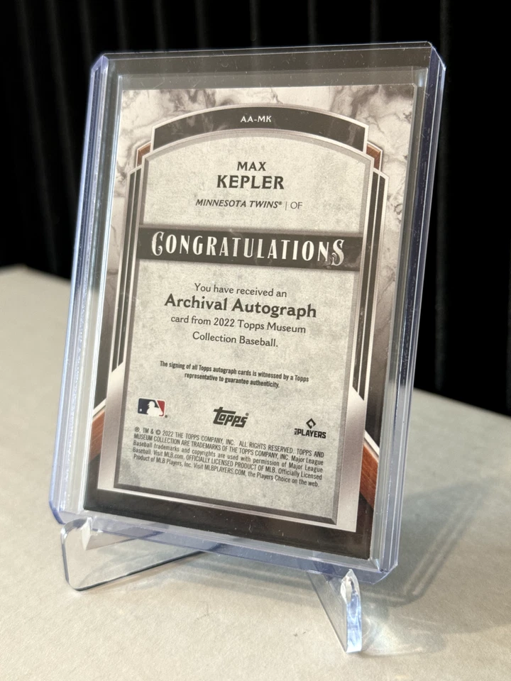 Colección Museo Topps 2022 archivo automático/25 Max Kepler #AA-MK automático (oro) Foto 2 de 2