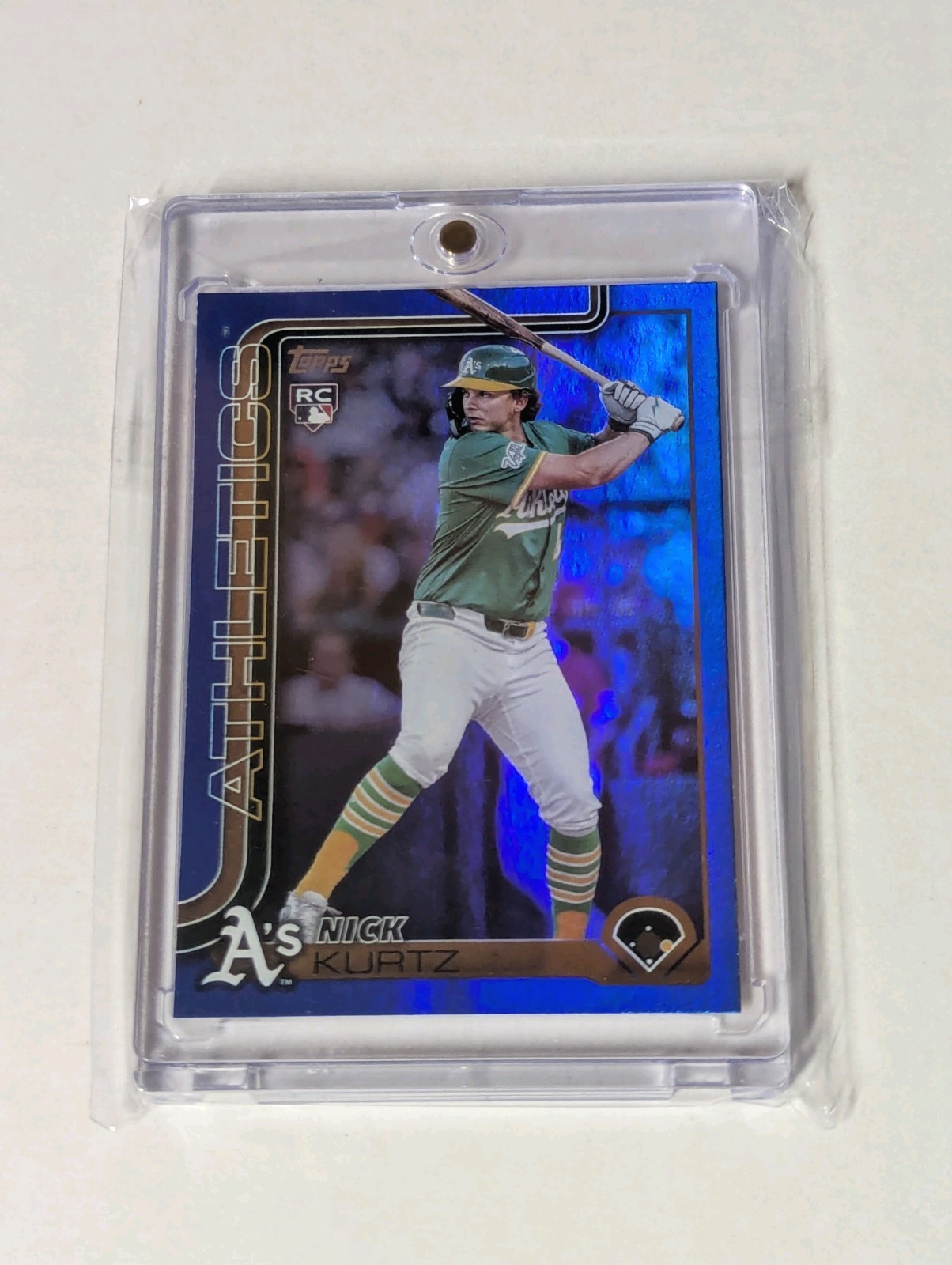 2025 Topps Update Series - Nick Kurtz #US201 Blue Rainbow Foil (RC) to 150