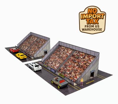   FREE SHIP BK 6462 1:64 Scale Bleachers With Crowd Photo Realistic Building