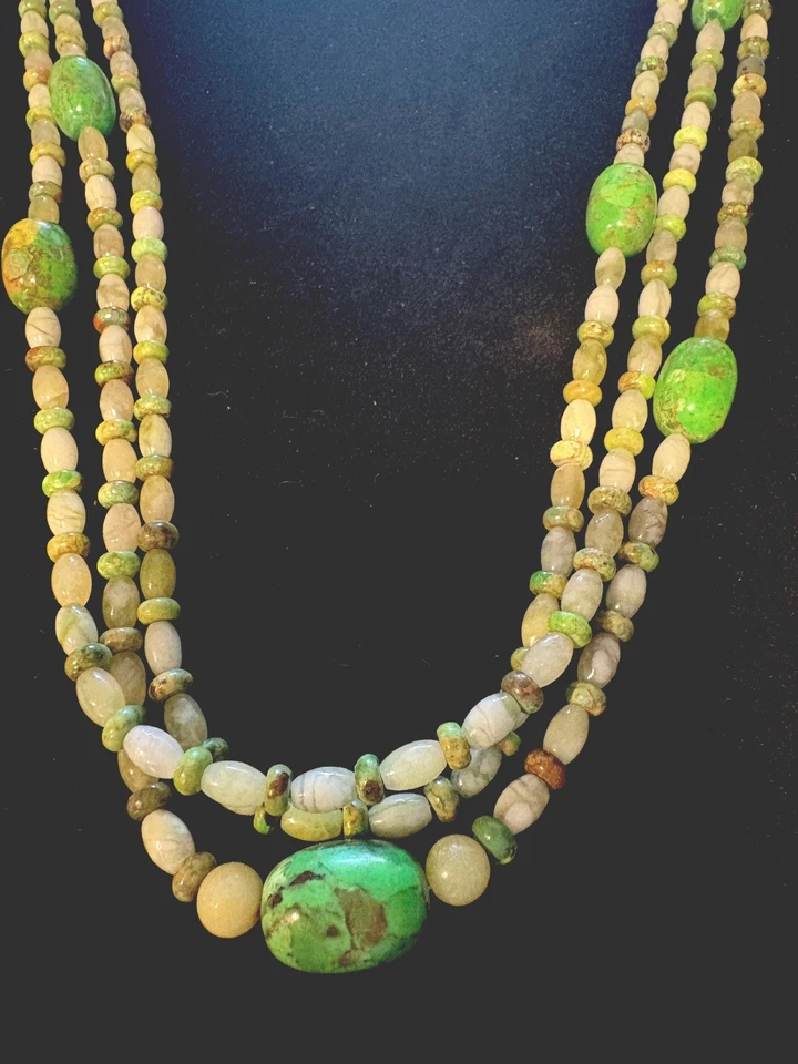 "Collar Jay King Mojave Turquesa y Serpentina Firmado 13"" L"  Foto 4 de 4