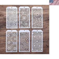 Versatile 6-Piece Mandala Stencil Set for Wall  Craft Projects - Easy to Use