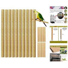 40 Yellow Sand Perch Covers for Birds - Beak Health  Easy Maintenance - 7.5"