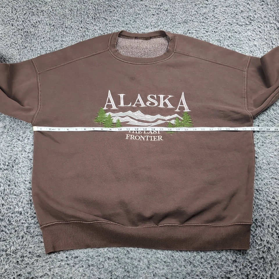Suéter Alaska Adulto 2XL XXL Marrón Bordado Destino Sudadera Tour Foto 2 de 4