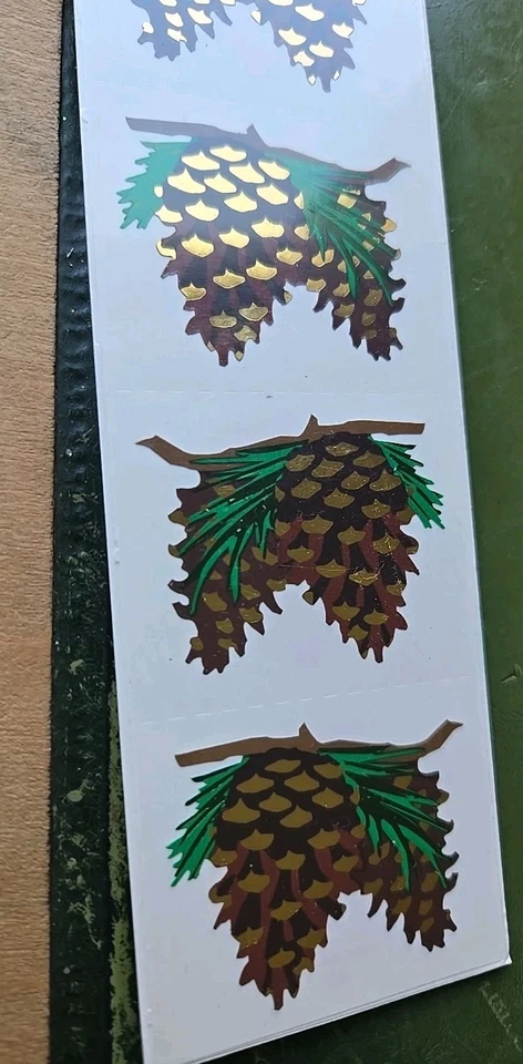 NOVO EM FOLHA VINTAGE 2 Pacotes de Adesivos Reflexos da Sra. Grossman Folha Metálica Natal - Imagem 3 de 4