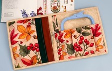 Handmade Embroidery Project Bag Folder Cross Stitch Hoop Storage Case