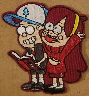 Dipper and Mabel Pines from Gravity Falls animated mystery series Iron on patch