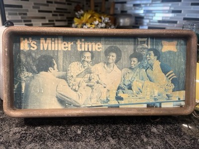 It s Miller Time Miller High Life Extremely Rare Lit Beer Sign Vintage 1980 Ad
