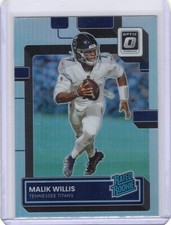 2022 Donruss Optic Rated Rookie Holo Prizm Malik Willis RC Titans
