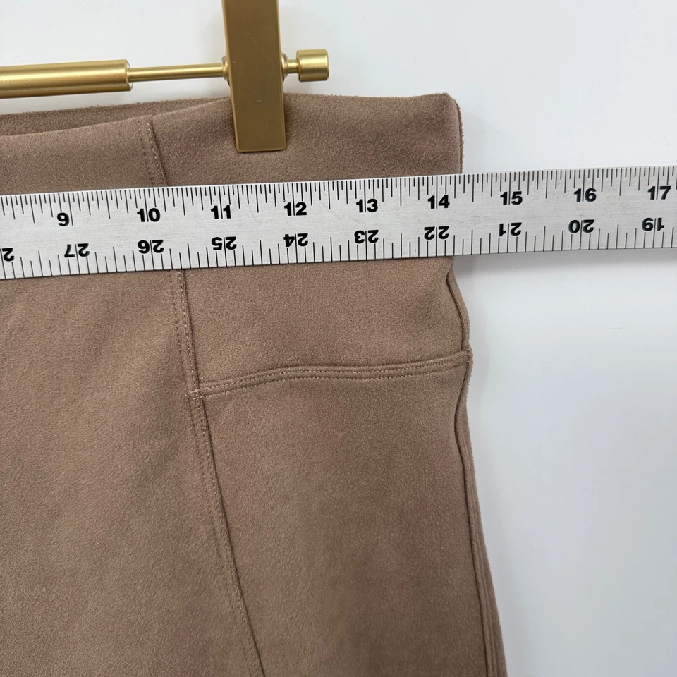 Leggings femininas de camurça sintética SPANX M/M alta marrom - Imagem 4 de 4