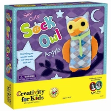 Creativity for Kids Sock Owl- Sew Cute Craft Kit - new