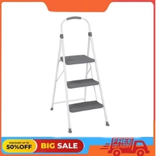 COSCO 3 Step Connection Step Stool ( White & Gray, 8ft 10in Max Reach)