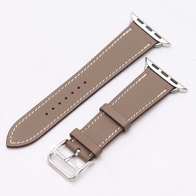 Hermes Apple Watch Leather Strap Light Brown 33mm