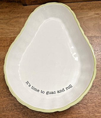 Mud Pie Avocado Shaped Chip & Dip Serving Dish   It s time to guac and roll   