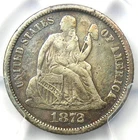 1872-CC Seated Liberty Dime 10C - Certified PCGS VF Detail - Rare Carson City!