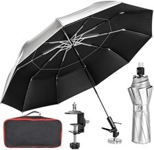 60" Folding HVAC Umbrella with Magnetic Base, Universal Clip Included, Reinforce