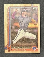 2025 Topps Update Griffin Canning Wood Grain SP /25 Mets US40