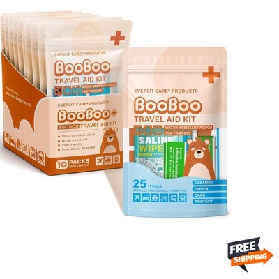 Mini First Aid Kit 10 Pack Travel Pouches with Sterile Wound Care Essentials ...