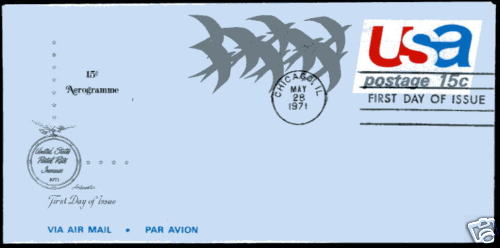 UC44 15c Birds in Flight Air Letter Sheet Artmaster FDC - Picture 1 of 1